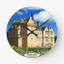 Scottish Brodie Clan's Castle Photo Wall Clock