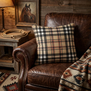 Scottish Brown Plaid Cushion