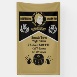 Scottish Burns Night Dinner Invite Banner