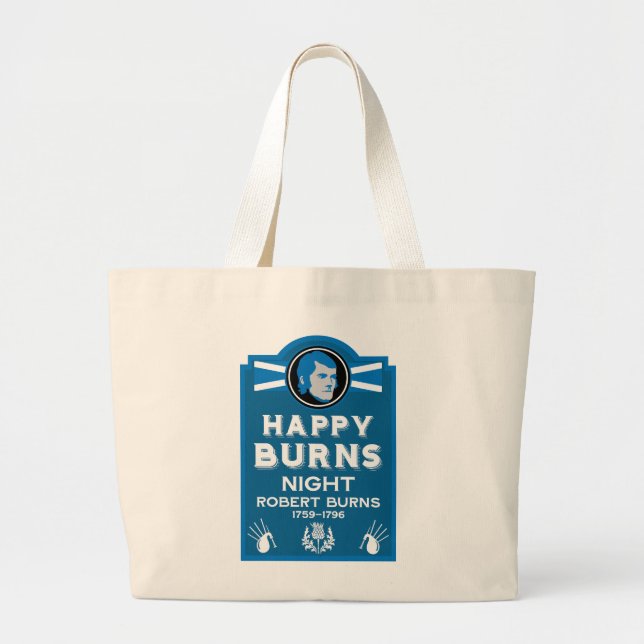 Scottish Burns Night Large Tote Bag (Front)