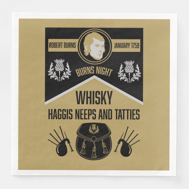 Scottish Burns Night Napkin (Front)