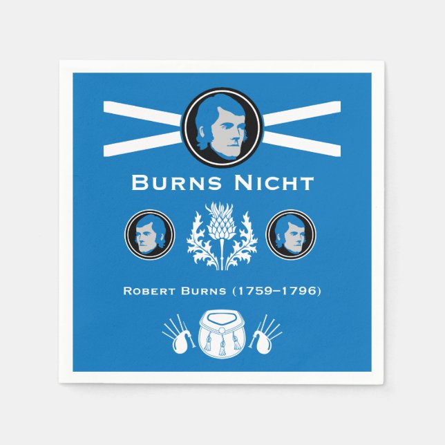 Scottish Burns Night Napkin (Front)