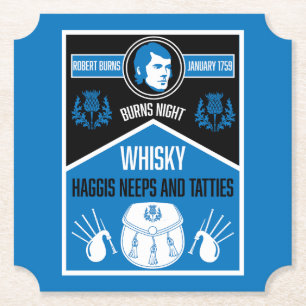 Scottish Burns Night Paper Coaster