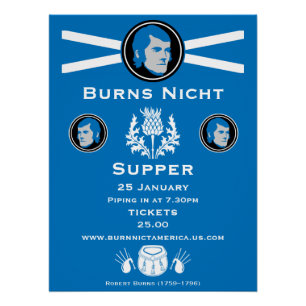 Scottish Burns Night Poster