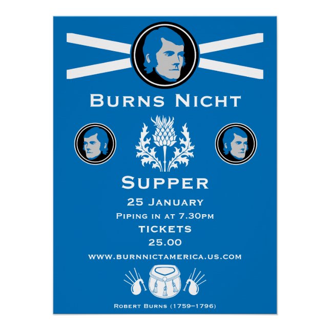Scottish Burns Night Poster (Front)