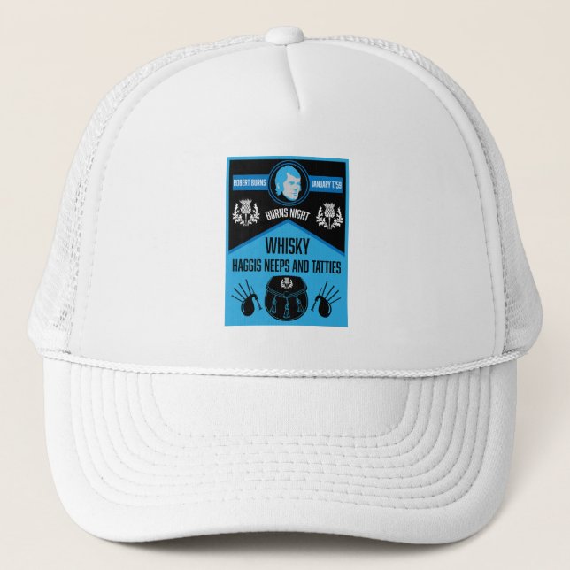 Scottish Burns Night Super Trucker Hat (Front)