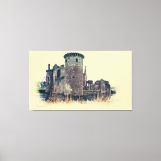 Scottish Caeverlock Castle in Dumfries Canvas Print