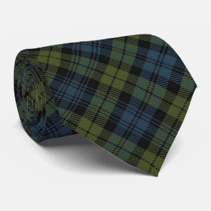 Scottish Campbell C Monogram Tartan Tie