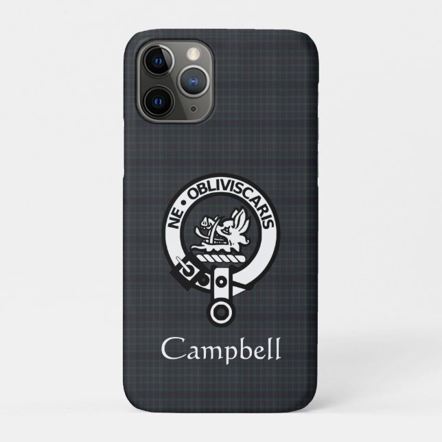 Scottish Campbell Crest Badge & Tartan  Case-Mate iPhone Case (Back)