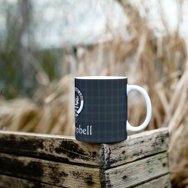 Scottish Campbell Crest Badge & Tartan  Coffee Mug (Creator Uploaded)