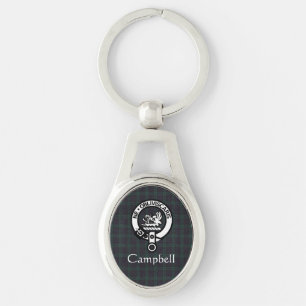 Scottish Campbell Crest Badge & Tartan  Key Ring