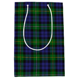 Scottish Campbell Family Tartan Pattern Medium Gift Bag