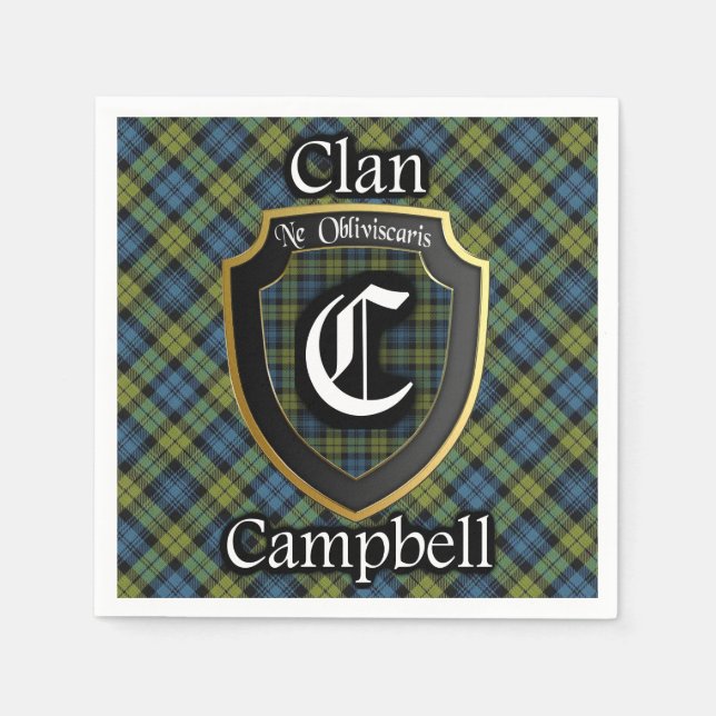 Scottish Campbell Tartan Napkin (Front)