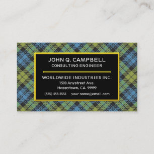 Scottish Campbell Tartan Plaid Business Card