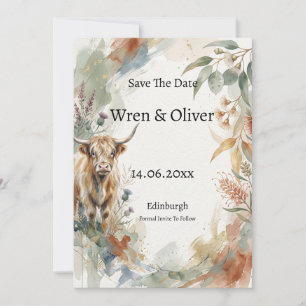 Scottish Canadian Heritage Save the Date Card