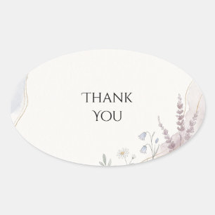 Scottish Canadian Maple Thistle Thank You Sticker
