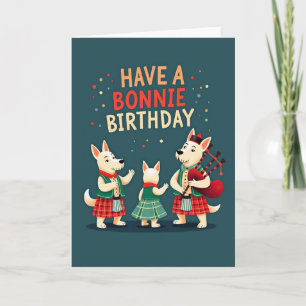 Scottish Canine Birthday Card