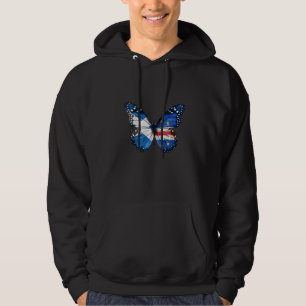 Scottish Cape Verdean Flag Butterfly Hoodie