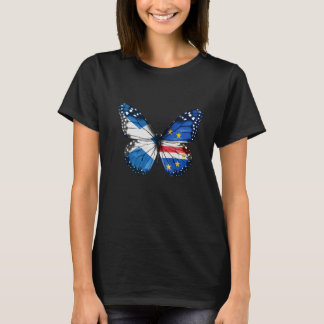 Scottish Cape Verdean Flag Butterfly T-Shirt