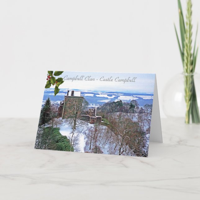 Scottish Castle Campbell & Clan Christmas Card (Front)