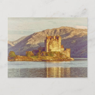 Scottish Castle on Lake by Shawna Mac Postcard