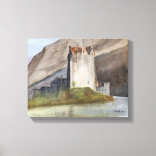 SCOTTISH CASTLES LANDSCAPE WATERCOLOR CANVAS PRINT