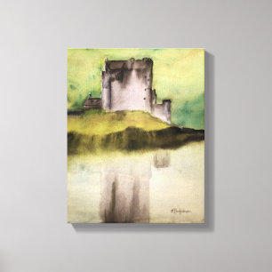 SCOTTISH CASTLES, WATERCOLOR CANVAS PRINT