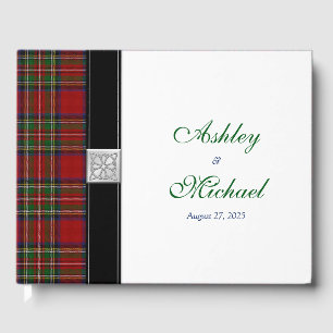 Scottish Celtic Royal Stuart Tartan Wedding Guest Book