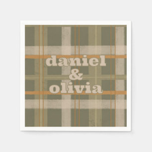 Scottish Celtic Tartan Pattern Wedding Napkin