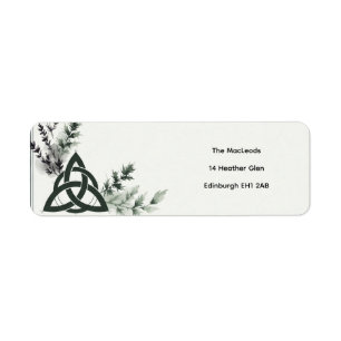 Scottish Celtic Tartan Return Address Label