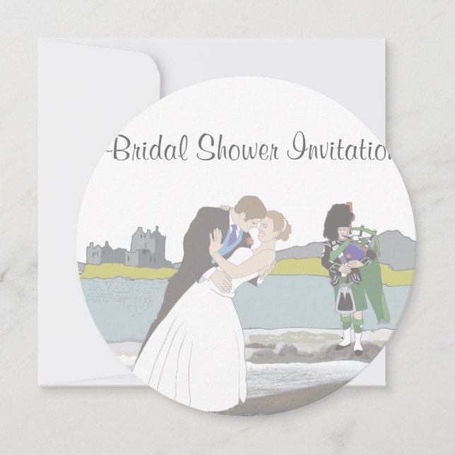 Scottish, Celtic Wedding Theme Bridal Shower Invitation (Front)