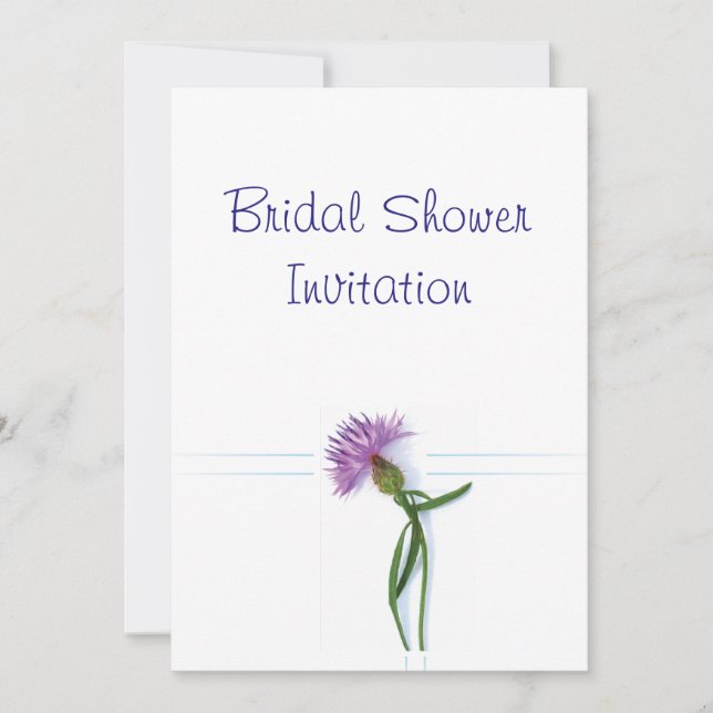 Scottish, Celtic Wedding Thistle Theme Bridal Show Invitation (Front)