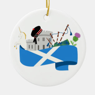 Scottish Ceramic Tree Decoration
