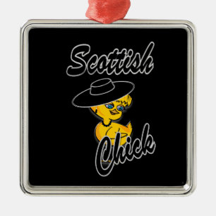 Scottish Chick #4 Metal Tree Decoration