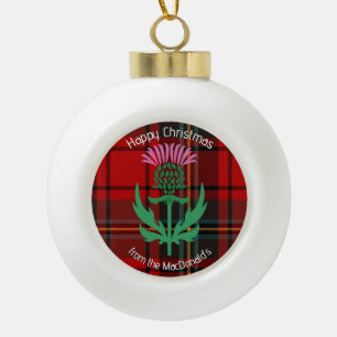 Scottish Christmas ornament Thistle Tartan