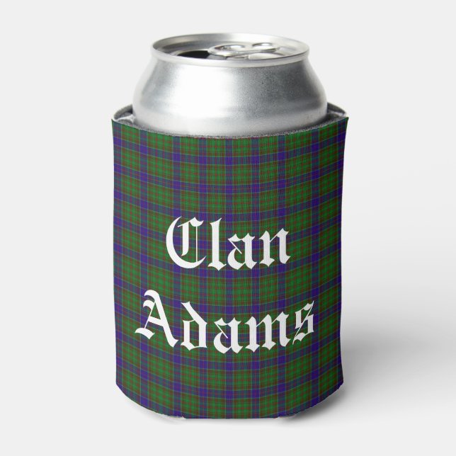 Scottish Clan Adams Tartan   Can Cooler (Can Front)