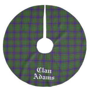 Scottish Clan Adams Tartan Custom Brushed Polyester Tree Skirt