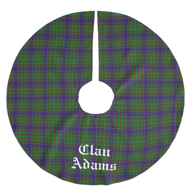 Scottish Clan Adams Tartan Custom Brushed Polyester Tree Skirt (Front)