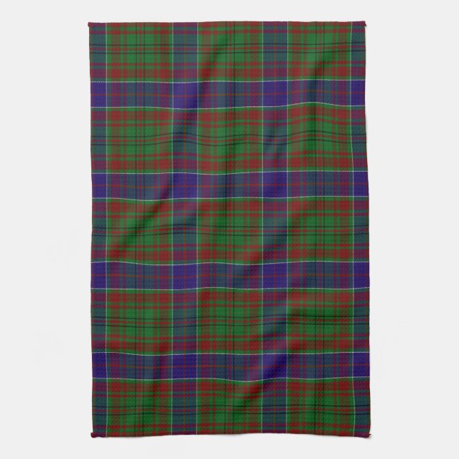 Scottish Clan Adams Tartan Plaid Tea Towel (Vertical)