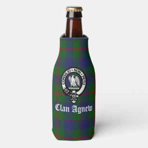 Scottish Clan Agnew Crest & Tartan  Bottle Cooler