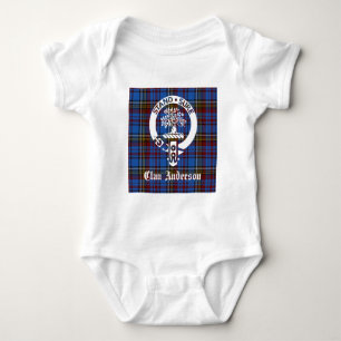 Scottish Clan Anderson Crest & Tartan Baby Bodysuit