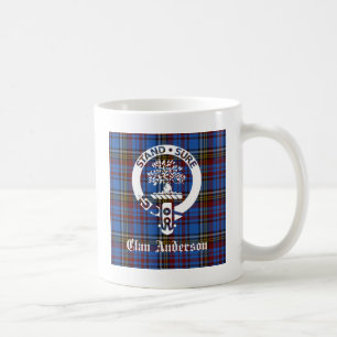 Scottish Clan Anderson Crest & Tartan Coffee Mug