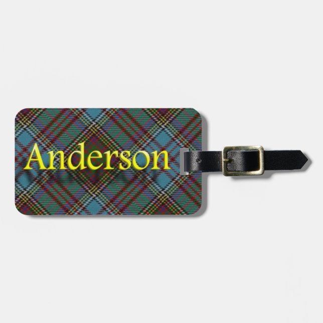 Scottish Clan Anderson Luggage Tag (Front Horizontal)
