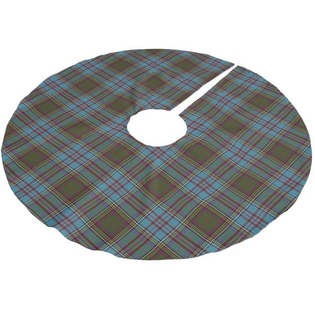 Scottish Clan Anderson Tartan Brushed Polyester Tree Skirt (Angled)