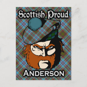 Scottish Clan Anderson Tartan Postcard