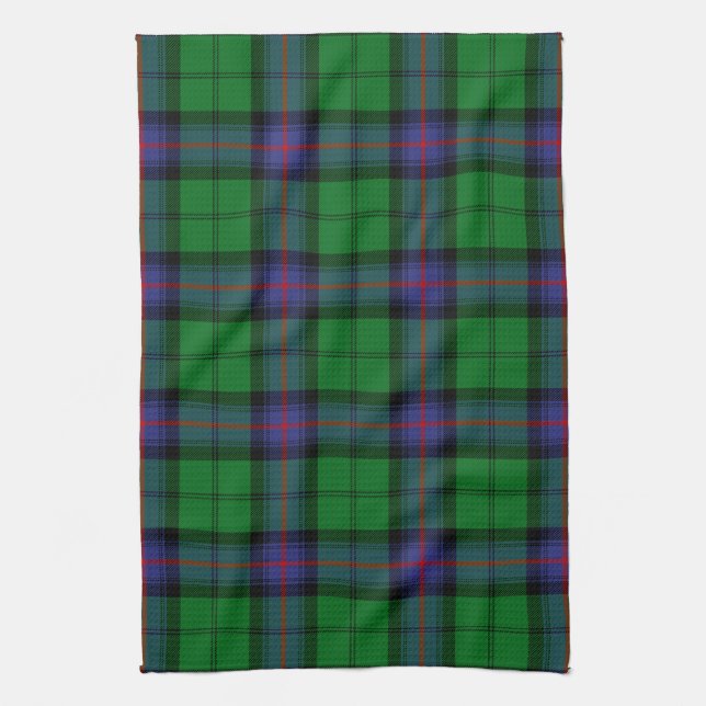 Scottish Clan Armstrong Tartan Plaid Tea Towel (Vertical)