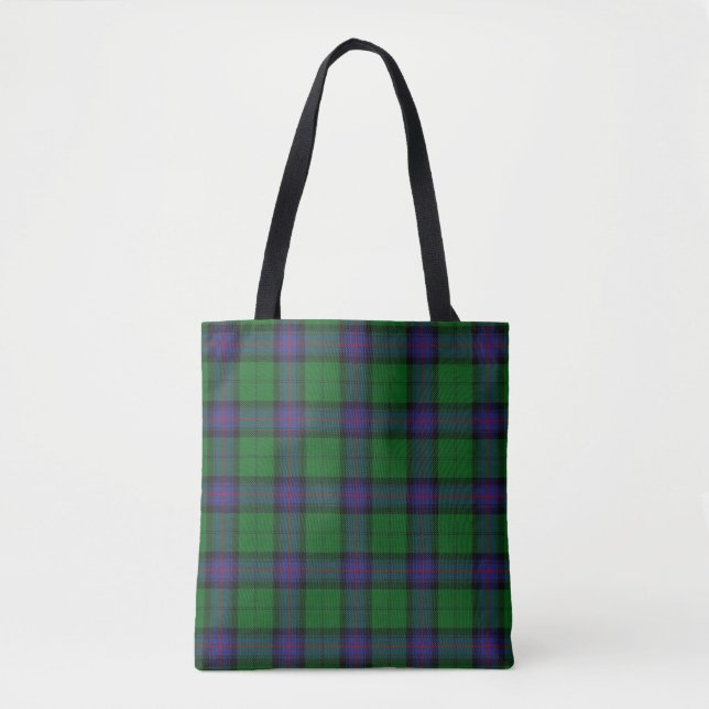 Scottish Clan Armstrong Tartan Plaid Tote Bag (Front)