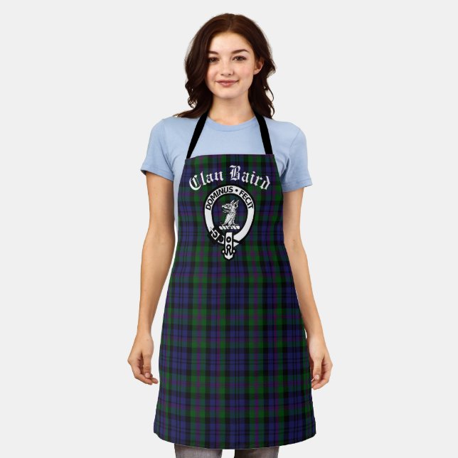 Scottish Clan Baird Crest Tartan   Apron (Worn)