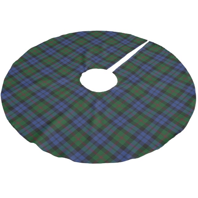 Scottish Clan Baird Tartan Brushed Polyester Tree Skirt (Angled)