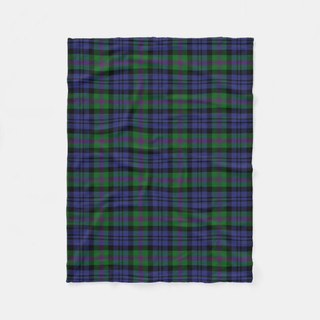 Scottish Clan Baird Tartan Plaid Fleece Blanket (Front)